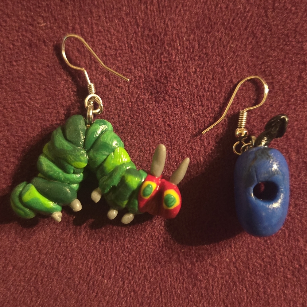 NEW Phallic Very Hungry Caterpillar Earrings By B's Tiny Ds